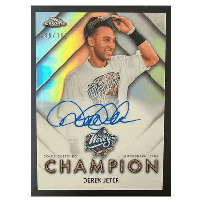 Derek Jeter 2005 Topps Chrome Certified Autograph Issue #d/ 100 Card #WSCA-DJ