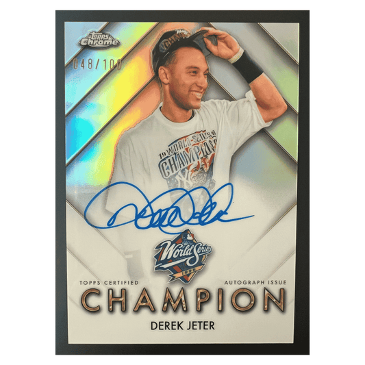 Derek Jeter 2005 Topps Chrome Certified Autograph Issue #d/ 100 Card #WSCA-DJ