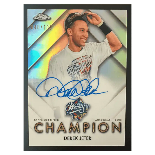 Derek Jeter 2005 Topps Chrome Certified Autograph Issue #d/ 100 Card #WSCA-DJ