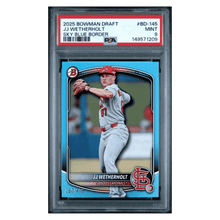 JJ Wetherholt PSA 9 2025 Topps Bowman Draft Sky Blue Border #d/ 499 Card #BD-145