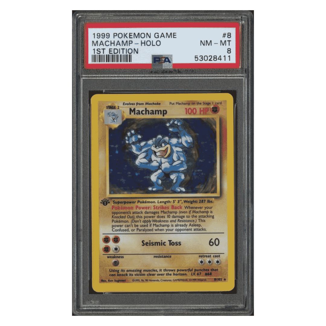 Machamp - Holo PSA 8 1999 Pokemon Game 1st Edition Card #8