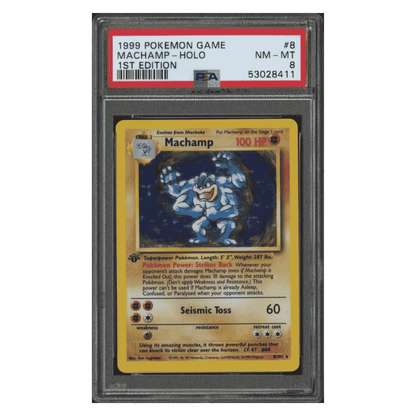 Machamp - Holo PSA 8 1999 Pokemon Game 1st Edition Card #8