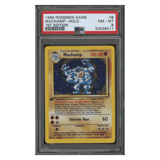 Machamp - Holo PSA 8 1999 Pokemon Game 1st Edition Card #8