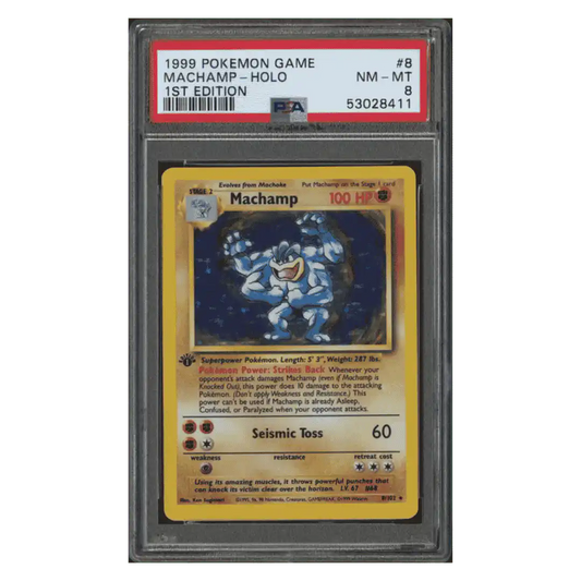 Machamp - Holo PSA 8 1999 Pokemon Game 1st Edition Card #8
