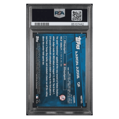 Aaron Judge PSA 10 2017 Topps Chrome Update Rookie RC Card #HMT50