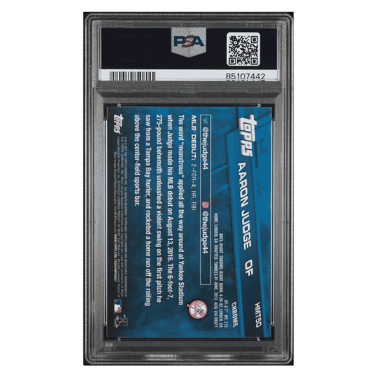 Aaron Judge PSA 10 2017 Topps Chrome Update Rookie RC Card #HMT50