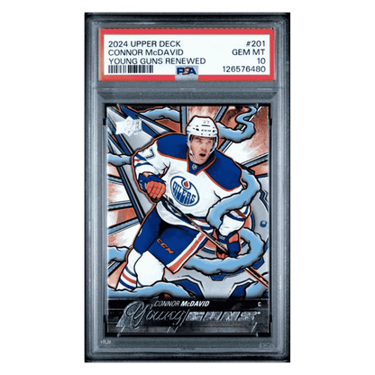 Connor McDavid PSA 10 2024 Upper Deck Young Guns Renewed Card #201