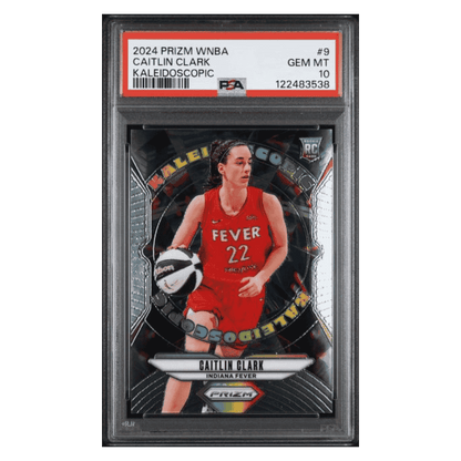Caitlin Clark PSA 10 2024 Panini Prizm WNBA Kaleidoscopic Rookie RC Card #9