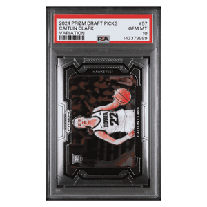 Caitlin Clark PSA 10 2024 Panini Prizm Draft Picks Variation Rookie RC Card #57