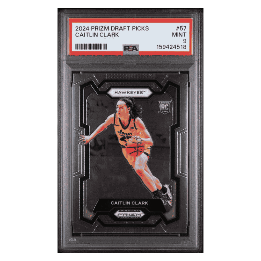 Caitlin Clark PSA 9 2024 Panini Prizm Draft Picks Rookie RC Card #57