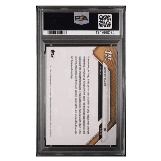 Cooper Flagg PSA 10 2025 Topps Now Draft Rookie RC Card #D1