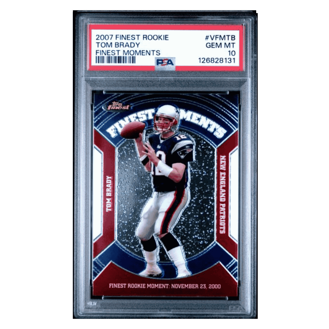 Tom Brady PSA 10 2007 Topps Finest Rookie Finest Moments Card #VFMTB