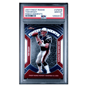 Tom Brady PSA 10 2007 Topps Finest Rookie Finest Moments Card #VFMTB