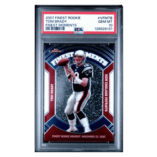 Tom Brady PSA 10 2007 Topps Finest Rookie Finest Moments Card #VFMTB