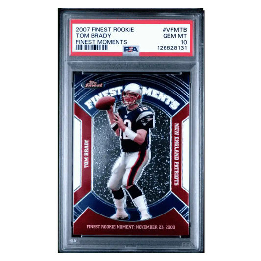 Tom Brady PSA 10 2007 Topps Finest Rookie Finest Moments Card #VFMTB