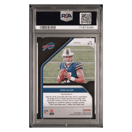 Josh Allen PSA 9 2018 Panini Prizm Rookie Introduction Card #RI-5