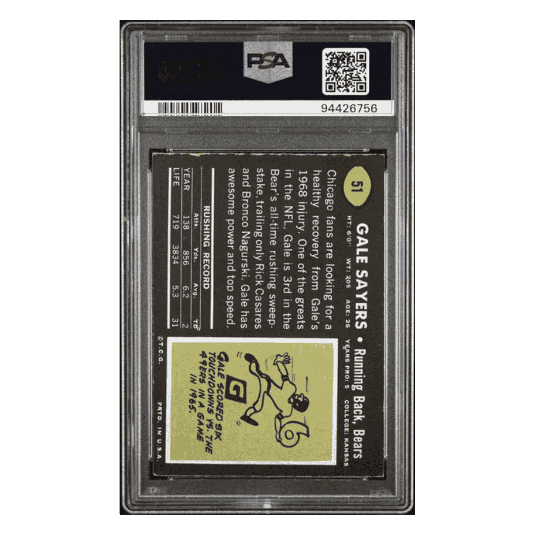Gale Sayers PSA 4 1969 Topps Card #51