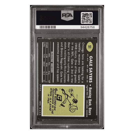 Gale Sayers PSA 4 1969 Topps Card #51