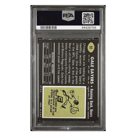 Gale Sayers PSA 4 1969 Topps Card #51