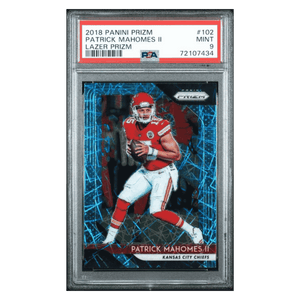 Patrick Mahomes PSA 9 2018 Panini Prizm Lazer Card #102