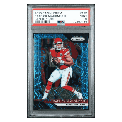 Patrick Mahomes PSA 9 2018 Panini Prizm Lazer Card #102
