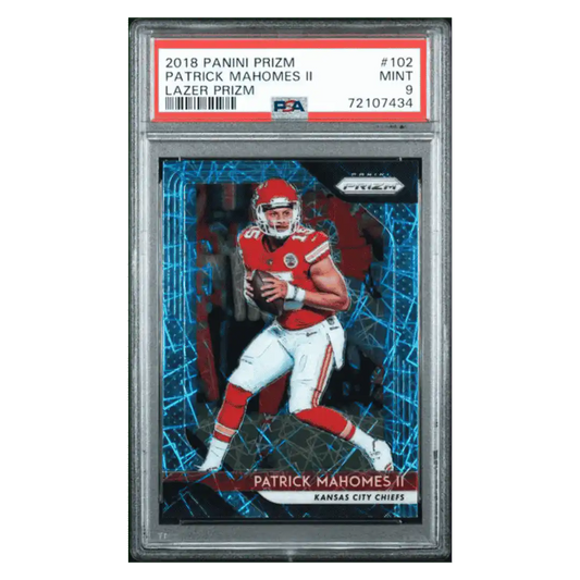 Patrick Mahomes PSA 9 2018 Panini Prizm Lazer Card #102