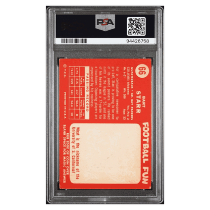 Bart Starr PSA 2 1958 Topps Card #66