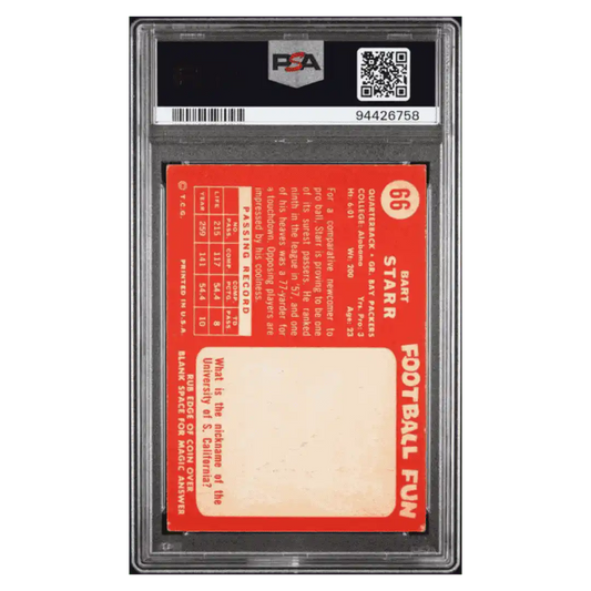Bart Starr PSA 2 1958 Topps Card #66