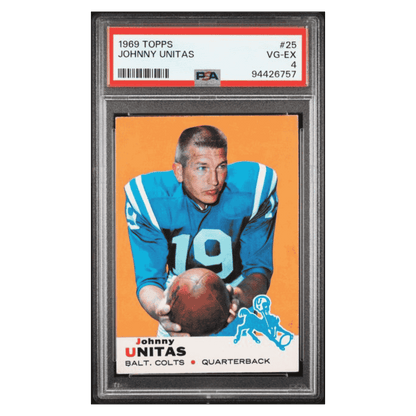Johnny Unitas PSA 4 1969 Topps Card #25