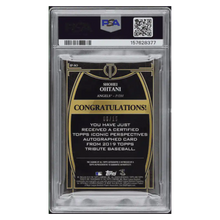 Shohei Ohtani PSA 7 2019 Topps Tribute Iconic Perspectives Autograph #d/ 15 Card #IPSO