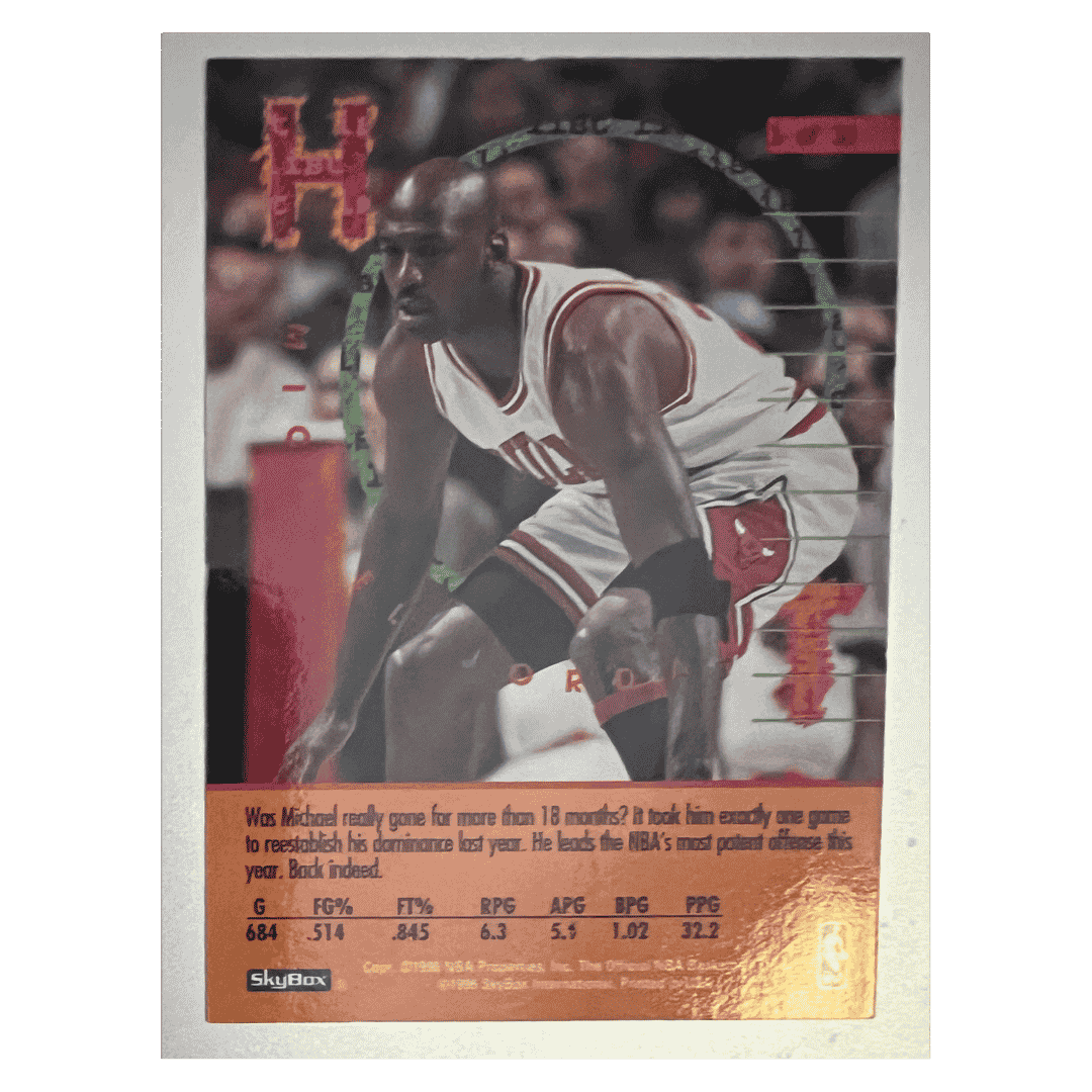 Michael Jordan 1995-95 NBA Hoops Hot List Card #1