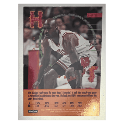 Michael Jordan 1995-95 NBA Hoops Hot List Card #1