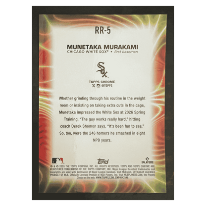 Munetaka Murakami 2026 Topps Chrome Radiating Rookie RC Case Hit SSP Card #RR-5