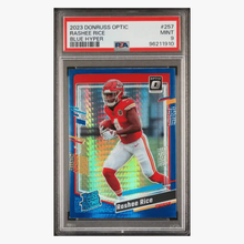 Rashee Rice PSA 9 2023 Panini Donruss Optic Blue Hyper Rated Rookie Card #257