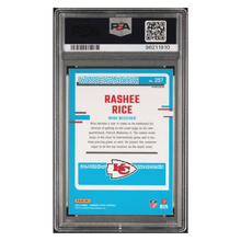Rashee Rice PSA 9 2023 Panini Donruss Optic Blue Hyper Rated Rookie Card #257