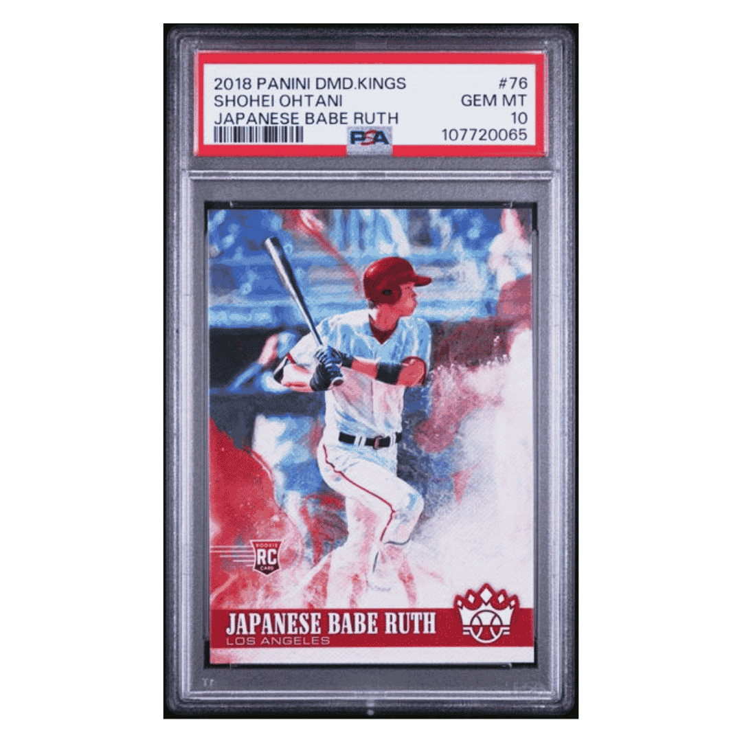Shohei Ohtani PSA 10 2018 Panini Diamond Kings Japanese Babe Ruth Rookie RC Card #76