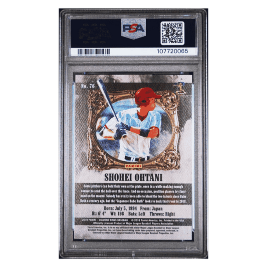 Shohei Ohtani PSA 10 2018 Panini Diamond Kings Japanese Babe Ruth Rookie RC Card #76