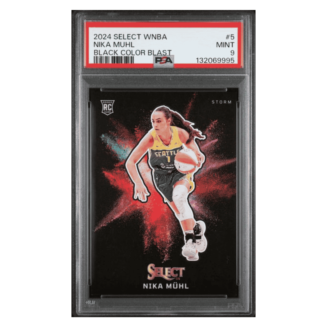 Nika Muhl PSA 9 2024 Panini Select WNBA Black Color Blast Rookie RC SSP Card #5