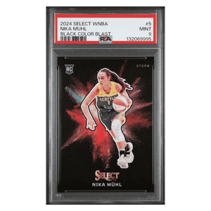 Nika Muhl PSA 9 2024 Panini Select WNBA Black Color Blast Rookie RC SSP Card #5