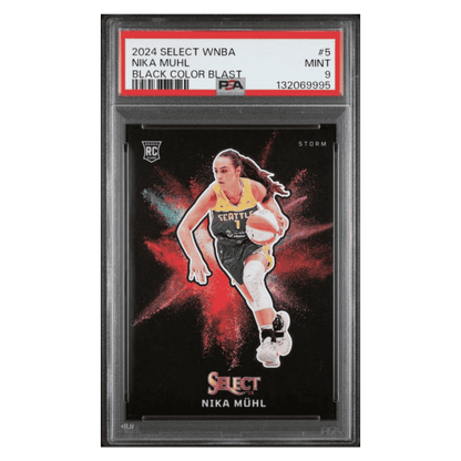 Nika Muhl PSA 9 2024 Panini Select WNBA Black Color Blast Rookie RC SSP Card #5