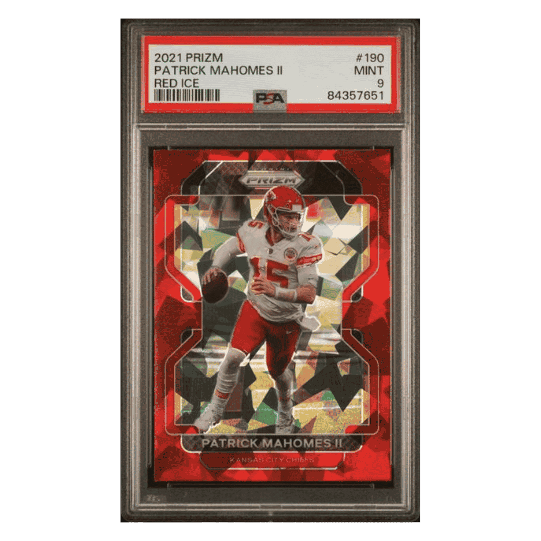 Patrick Mahomes PSA 9 2021 Panini Prizm Red Ice Card #190