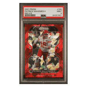 Patrick Mahomes PSA 9 2021 Panini Prizm Red Ice Card #190