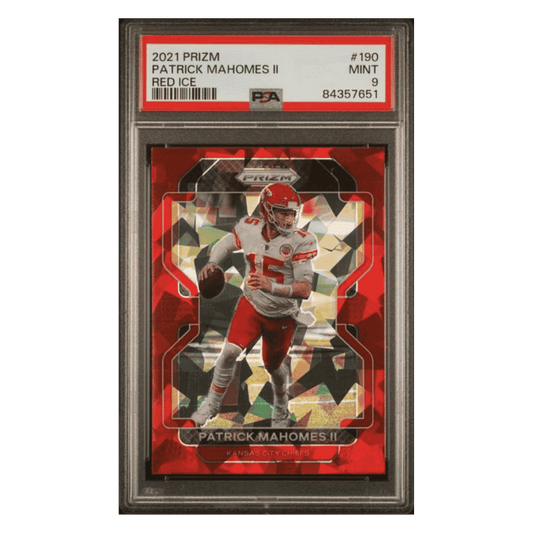 Patrick Mahomes PSA 9 2021 Panini Prizm Red Ice Card #190