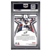 Saquon Barkley PSA 10 2024 Panini Rookies & Stars Purple #d/ 299 Card #77
