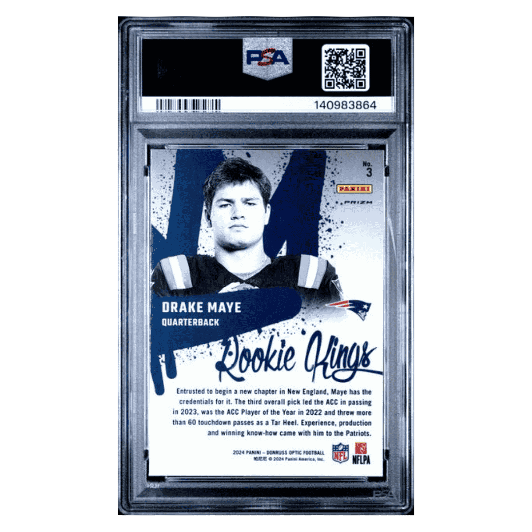 Drake Maye PSA 10 2024 Panini Donruss Optic Rookie Kings Case Hit Card #3