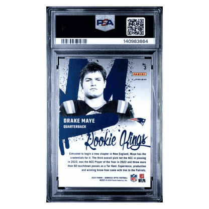 Drake Maye PSA 10 2024 Panini Donruss Optic Rookie Kings Case Hit Card #3