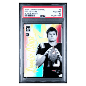 Drake Maye PSA 10 2024 Panini Donruss Optic Rookie Kings Case Hit Card #3
