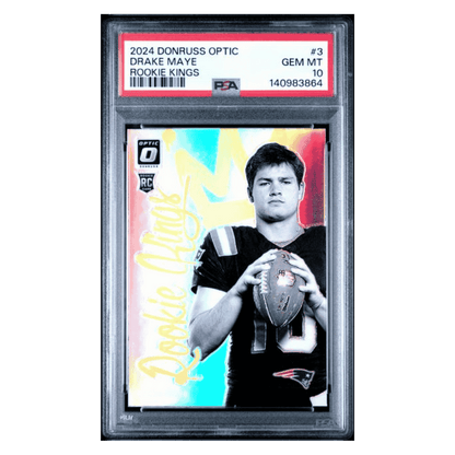 Drake Maye PSA 10 2024 Panini Donruss Optic Rookie Kings Case Hit Card #3