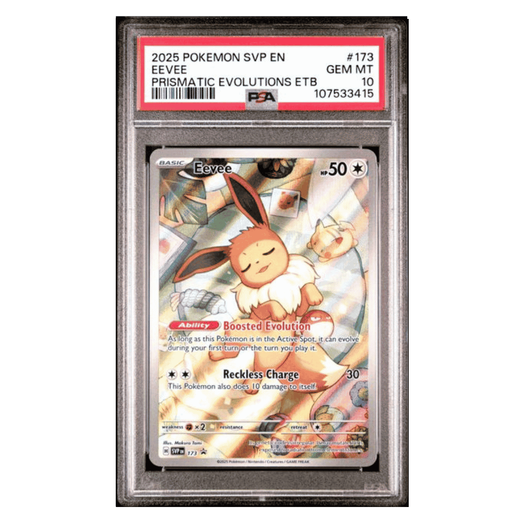 Eevee PSA 10 2025 Pokemon Scarlet & Violet Black Star Promo Prismatic Evolutions ETB Card #173