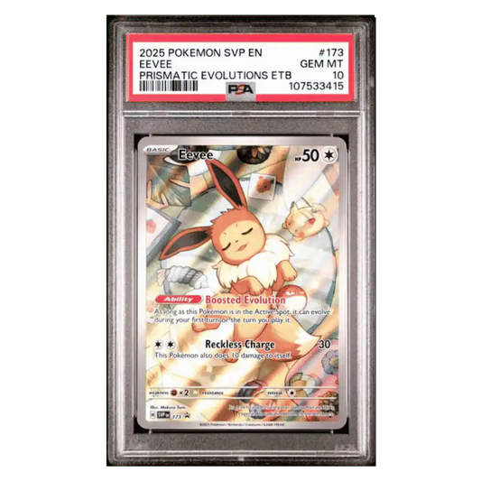 Eevee PSA 10 2025 Pokemon Scarlet & Violet Black Star Promo Prismatic Evolutions ETB Card #173